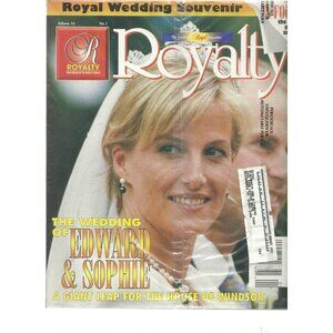 Royalty Magazine Wedding Of Edward & Sophie 1999 Volume 16 No. 1 Pre-Owned